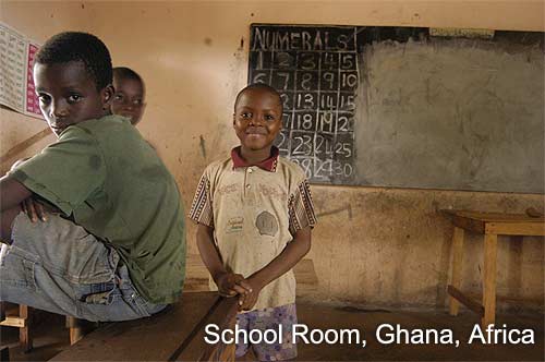 Photograph of an African School Room.